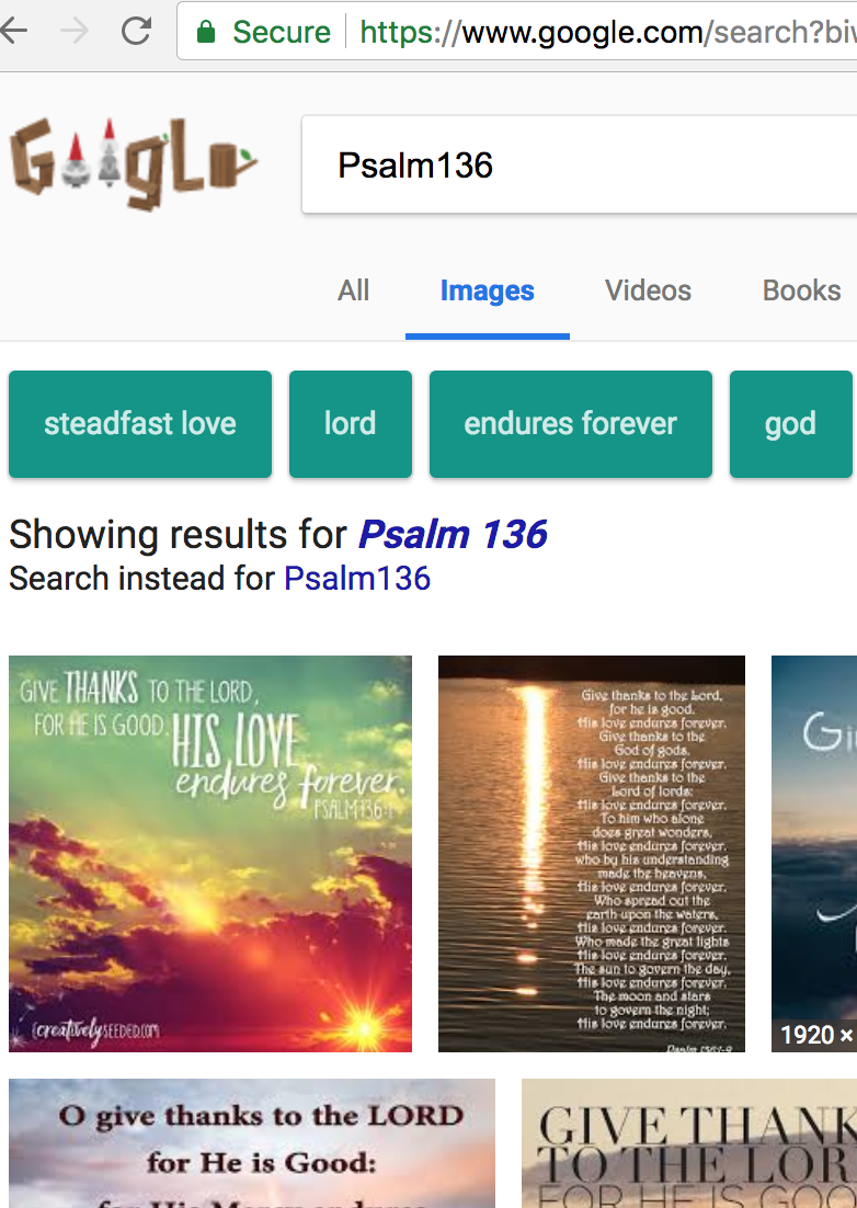 Image File Name Search for Psalm 136 by Denise M. Colby, maximize SEO with Image File Names