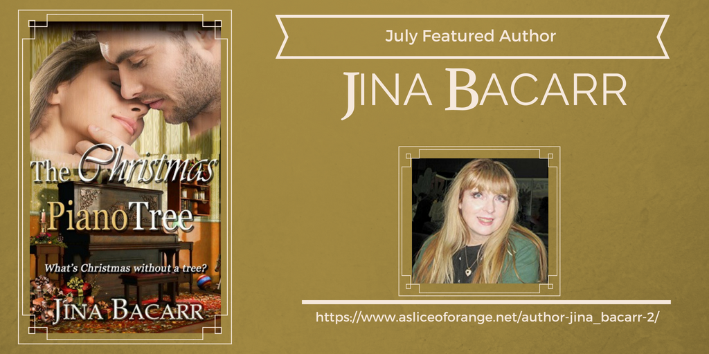 Author Jina Bacarr | Featured Author of the Month | A Slice of Orange