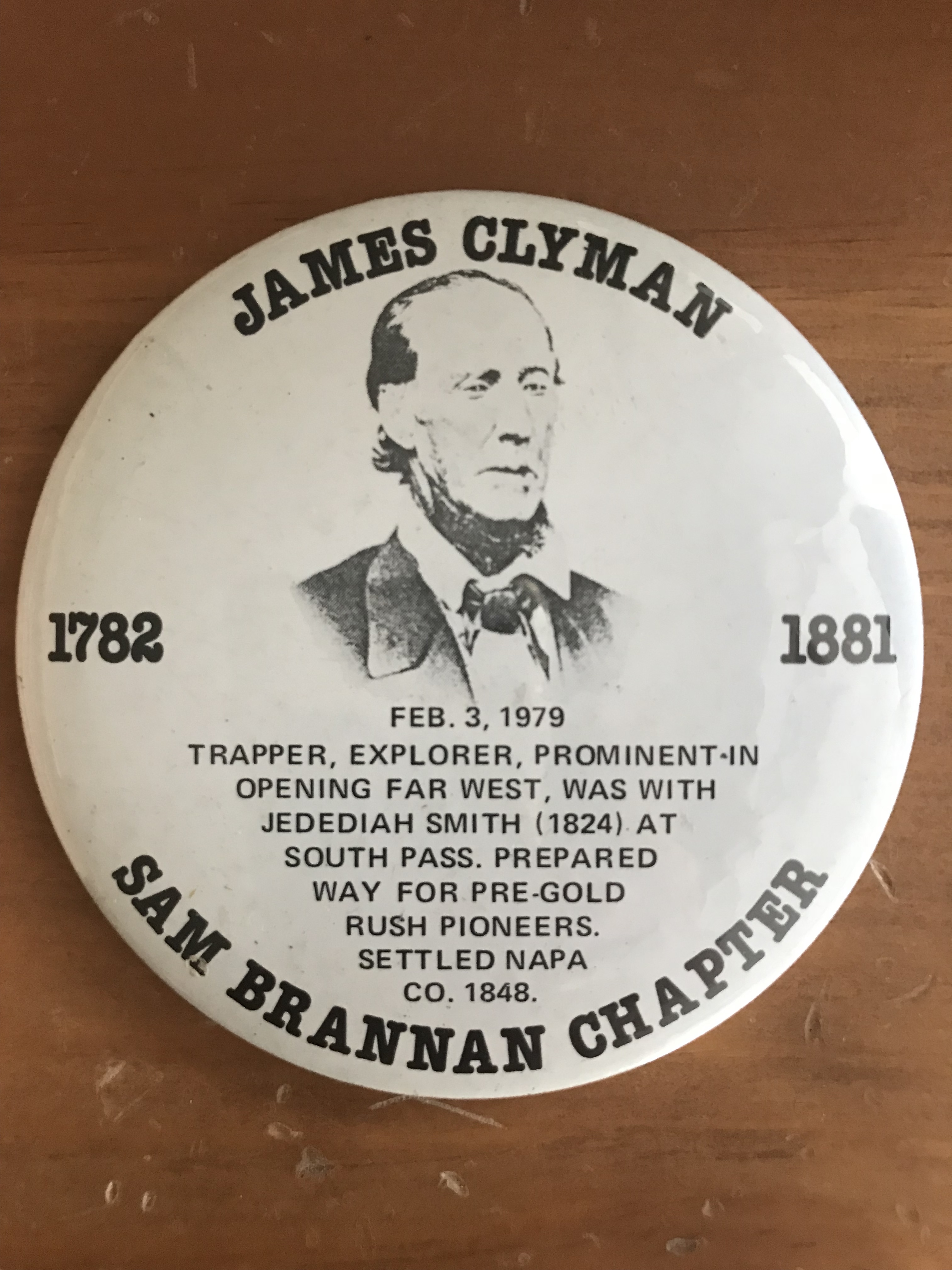 Great Great Great Grandfather to Denise M. Colby 6th Generation to James Clyman