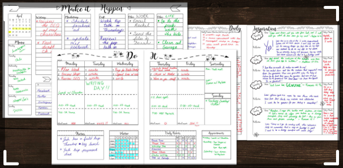 My Brilliant Writing Planner with notes