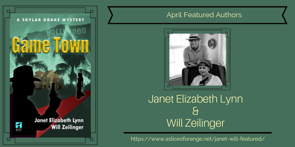 Book cover of Game Town and picture of Janet Lynn and Will Zeilinger