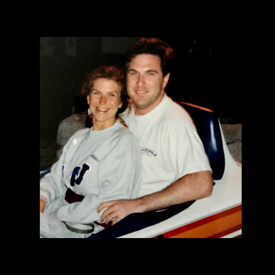 photo of Ken and Denise Colby riding the Matterhorn at Disneyland in 1994