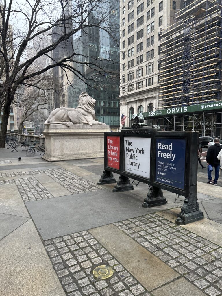 Front courtyard of the NYC Library