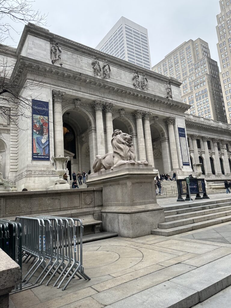 Front of the NYC Public library