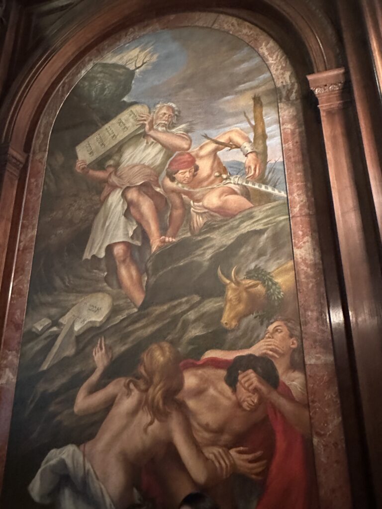 Painting inside the McGraw Rotunda in the New York City Library