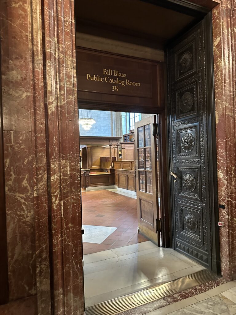 Public Catalog Room at the NYC Library