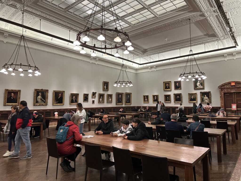 The Salomon Room within the New York City Library is full of historic paintings