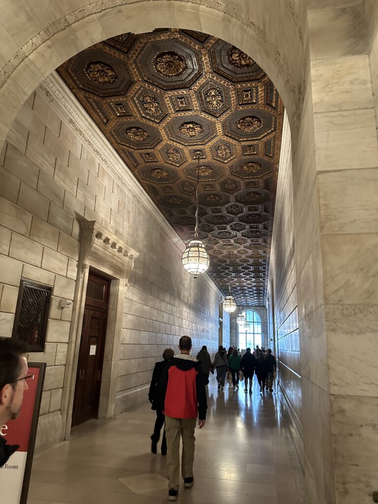 Inside hallway within the New York City Library