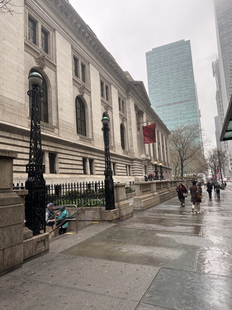 42nd street side of the New York City Library