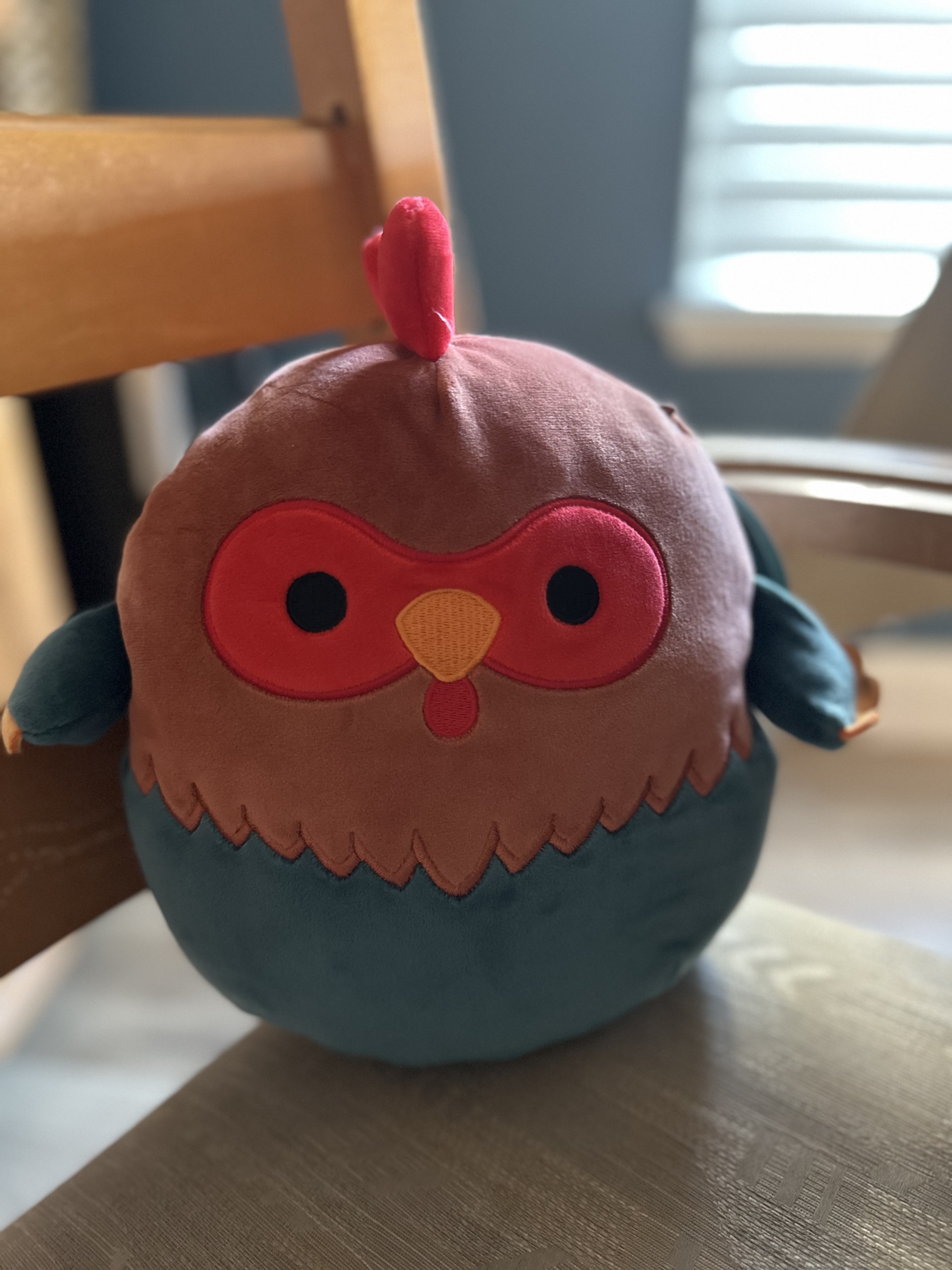 This Rooster Squishmellow is a giveaway for a debut author book launch denise colby