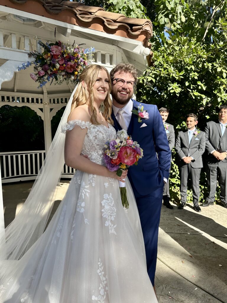 the happy couple bride and groom