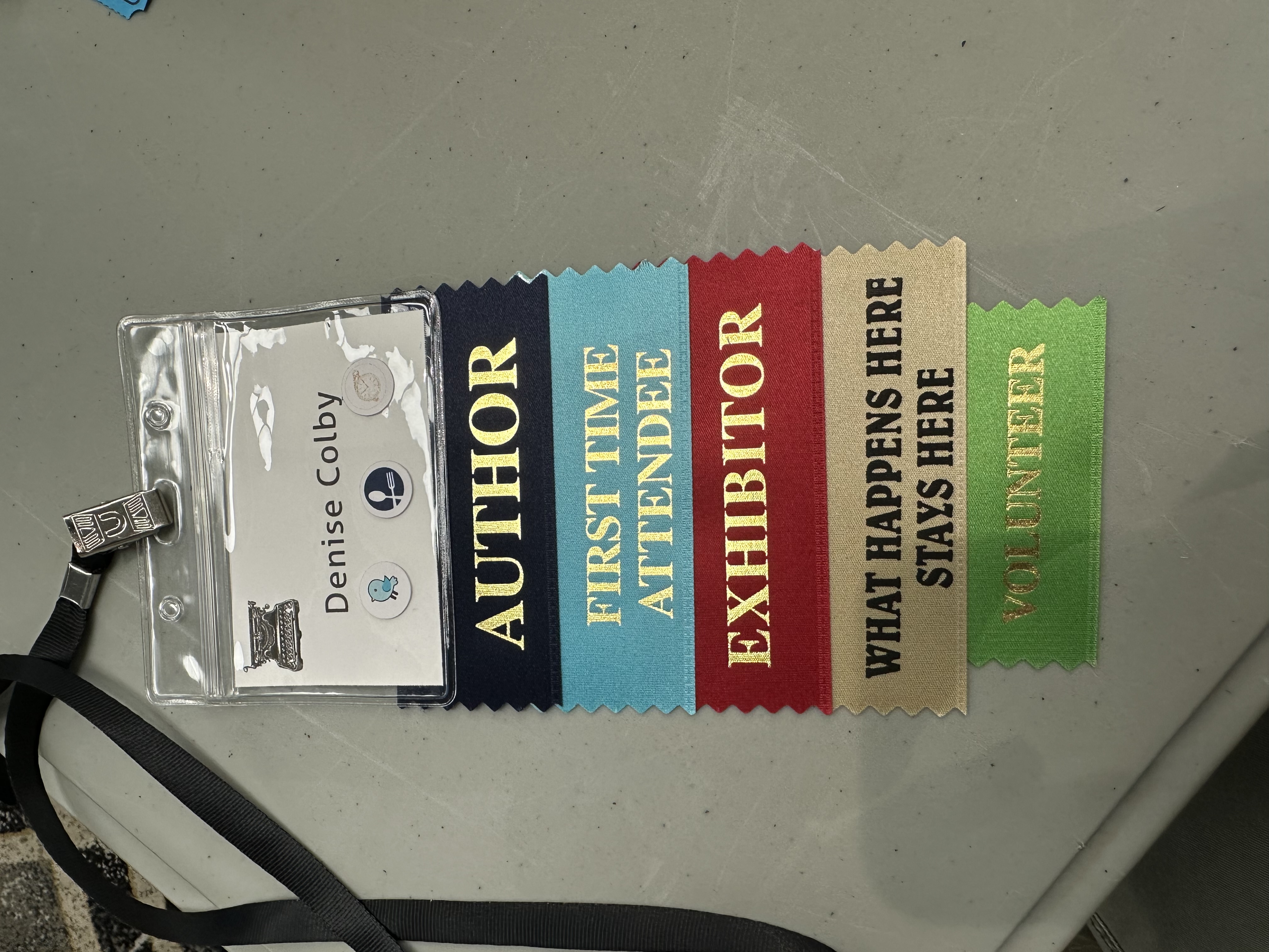 Denise Colby's badge from ScrivCon 2024 Writers Conference