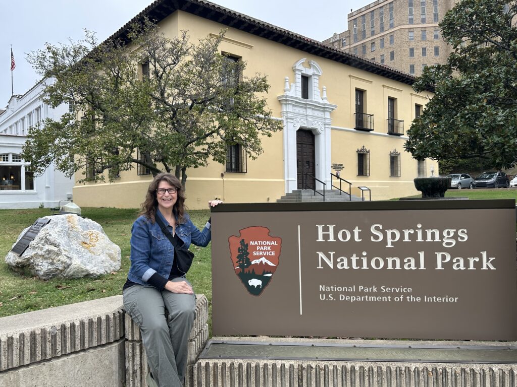 Denise M. Colby at Hot Springs National Park during the ScrivCon 2024 Writers Conference