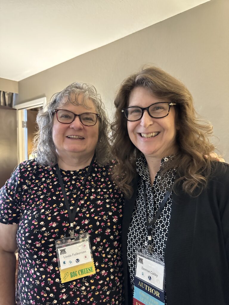 Denise M. Colby with Scrivenings Press owner and editor Linda Fulkerson at Scriv Con 2024