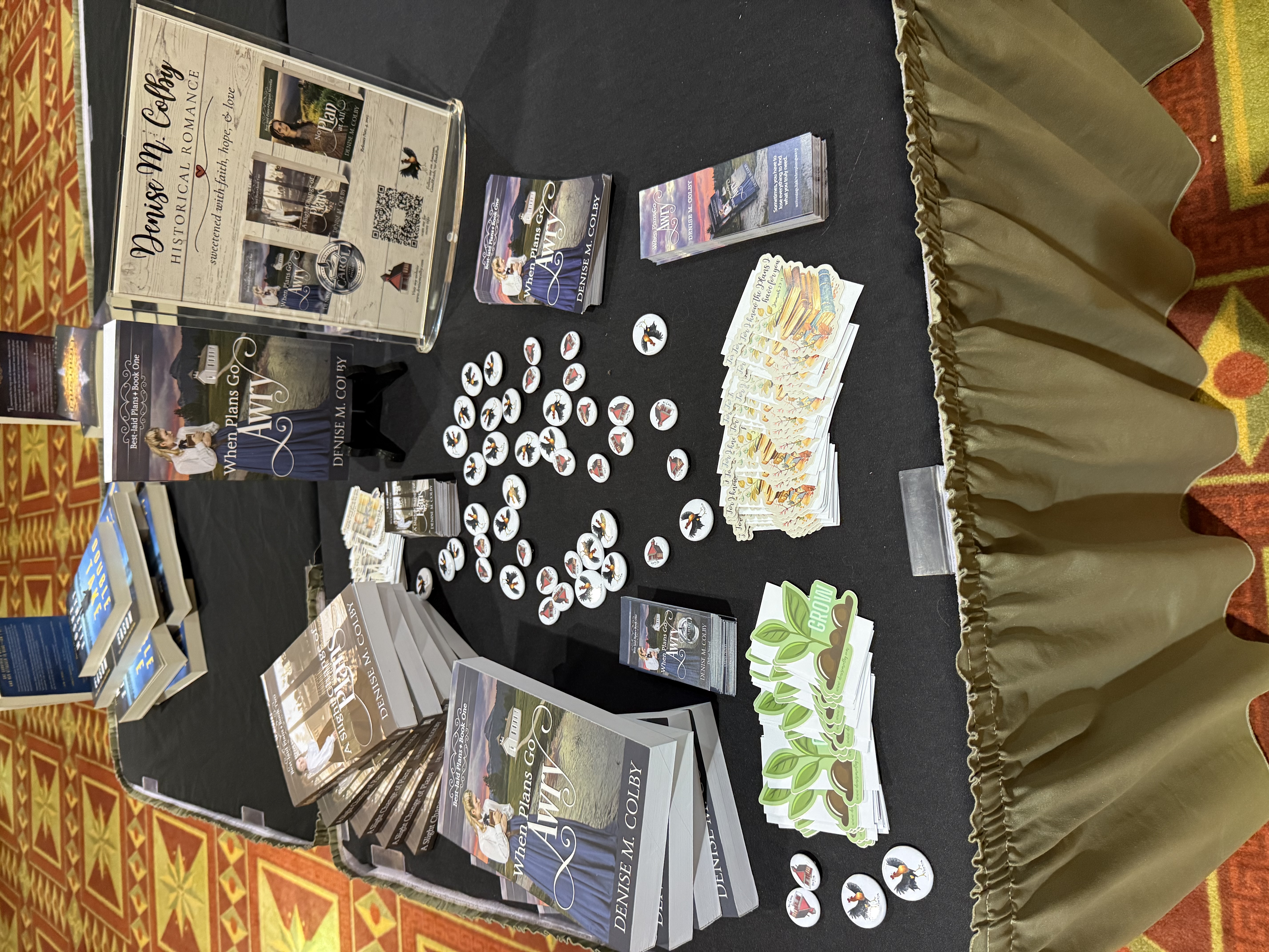 Denise M. colby display at the bookstore during the 2025 ACFW conference