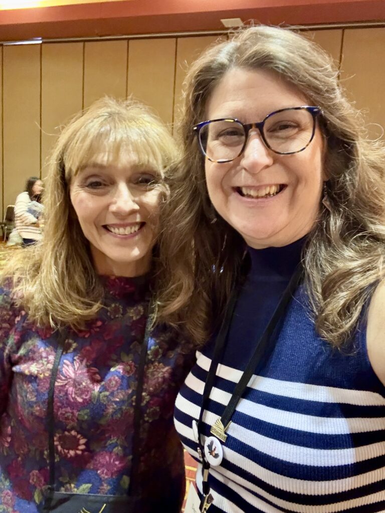 Author donna wichelman with denise m. colby at the reader event at the 2025 ACFW conference