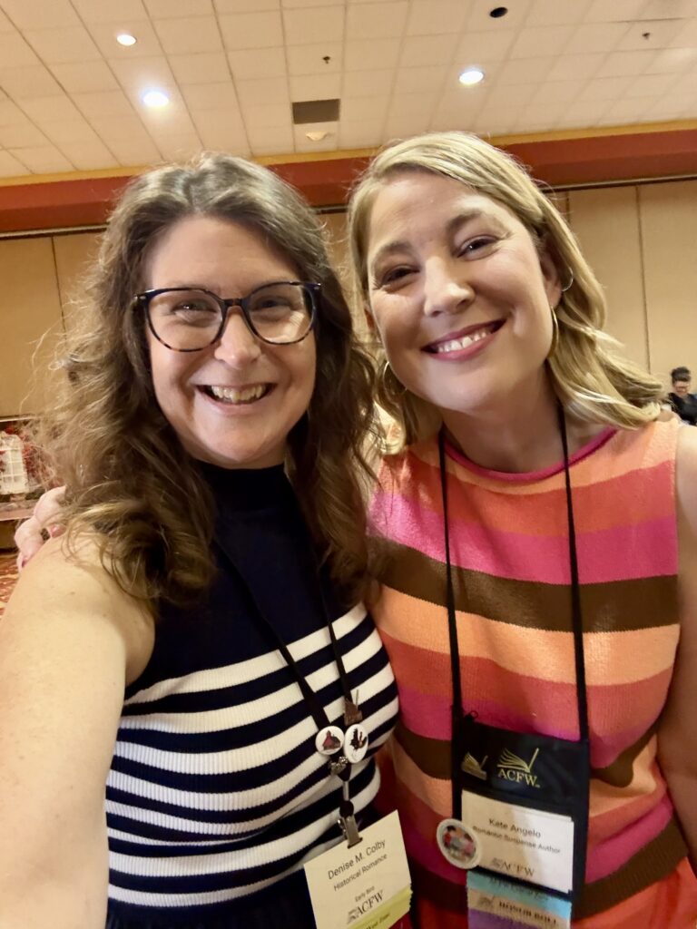 Denise M. Colby and Kate Angelo at the 2025 ACFW Conference reader event