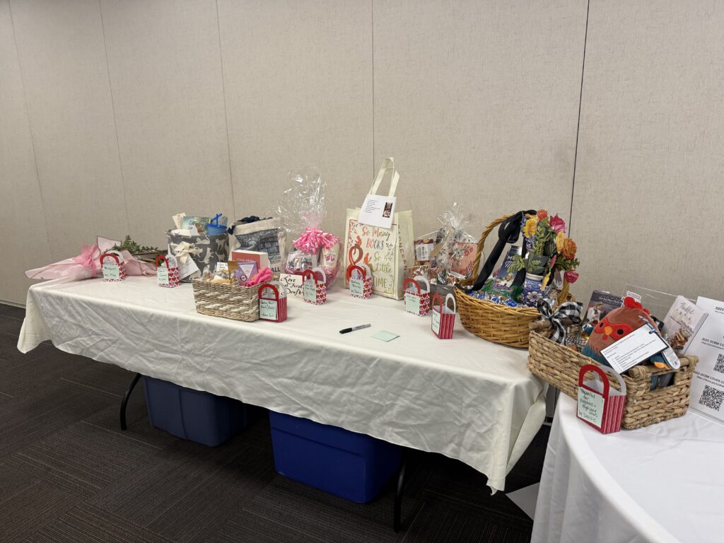 raffle prizes at the OCRW Birthday Celebration