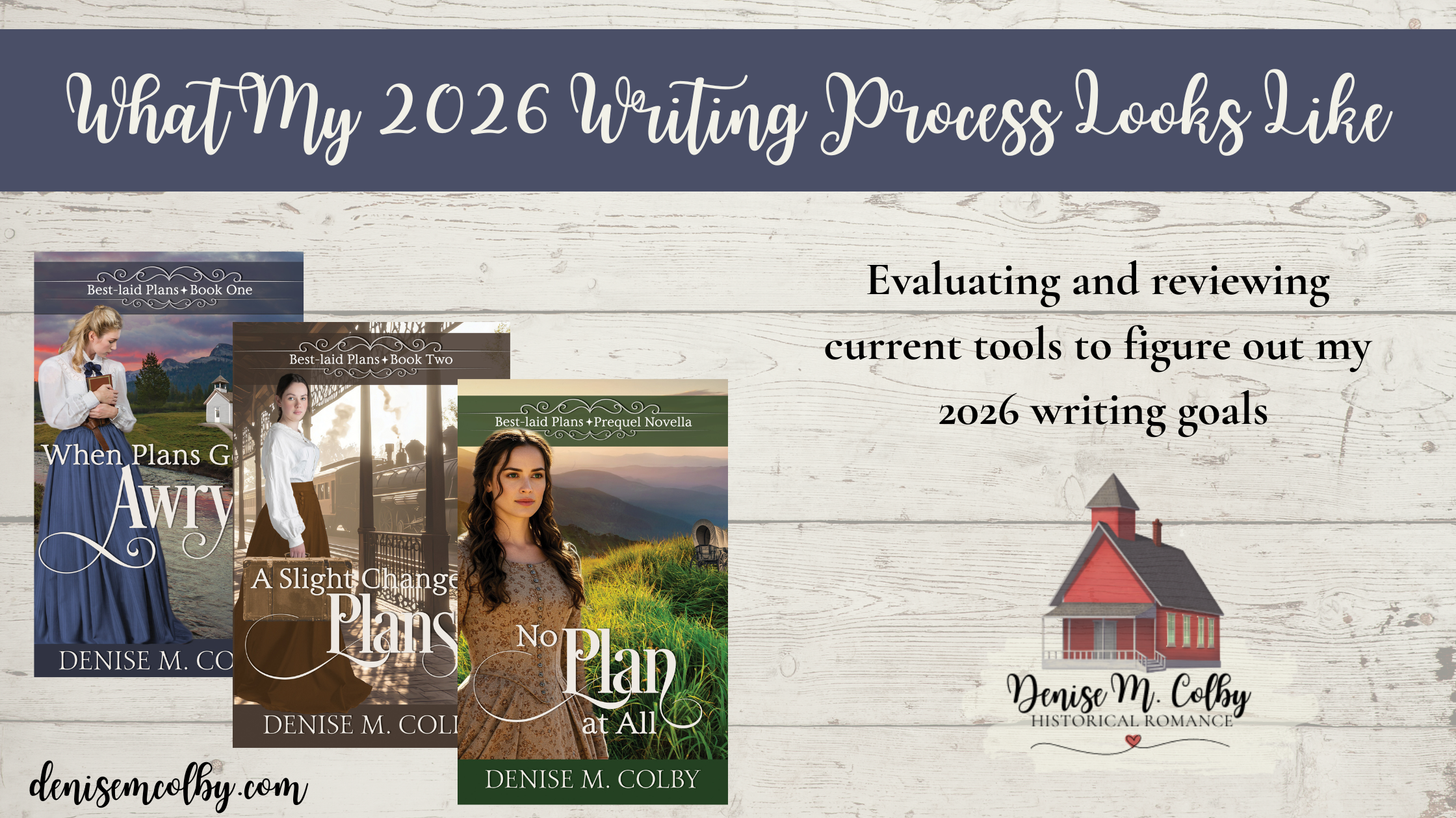 blog header titled What my 2026 writing Process looks like by Denise m. colby